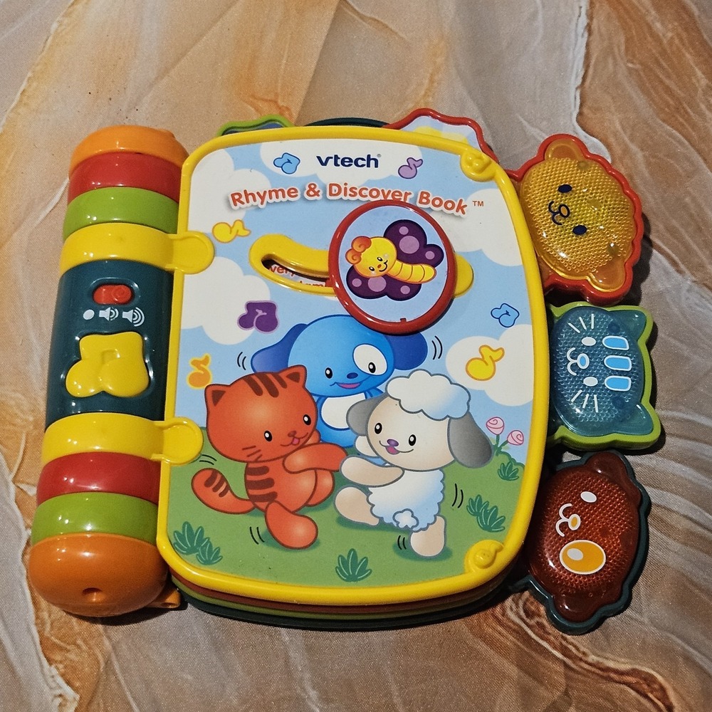 VTech Rhyme & Discover Book Electronic Learning Baby Toy Tested Working